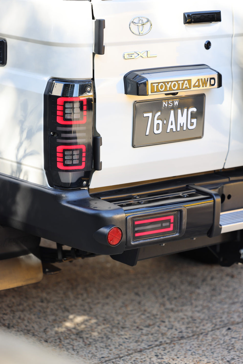 Smoked LED Rear Bar Lights Plug n Play for Toyota Landcruiser 76 & 78 Series