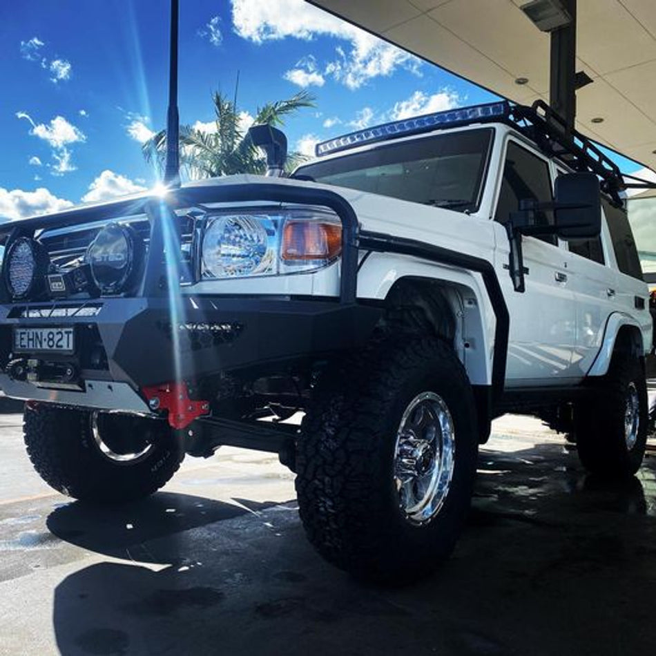 Rock Sliders with Brush Rails, suitable for Toyota Land Cruiser 76 Series, 2007 on