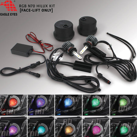 H7 LED RGB colour-changing bulb kit