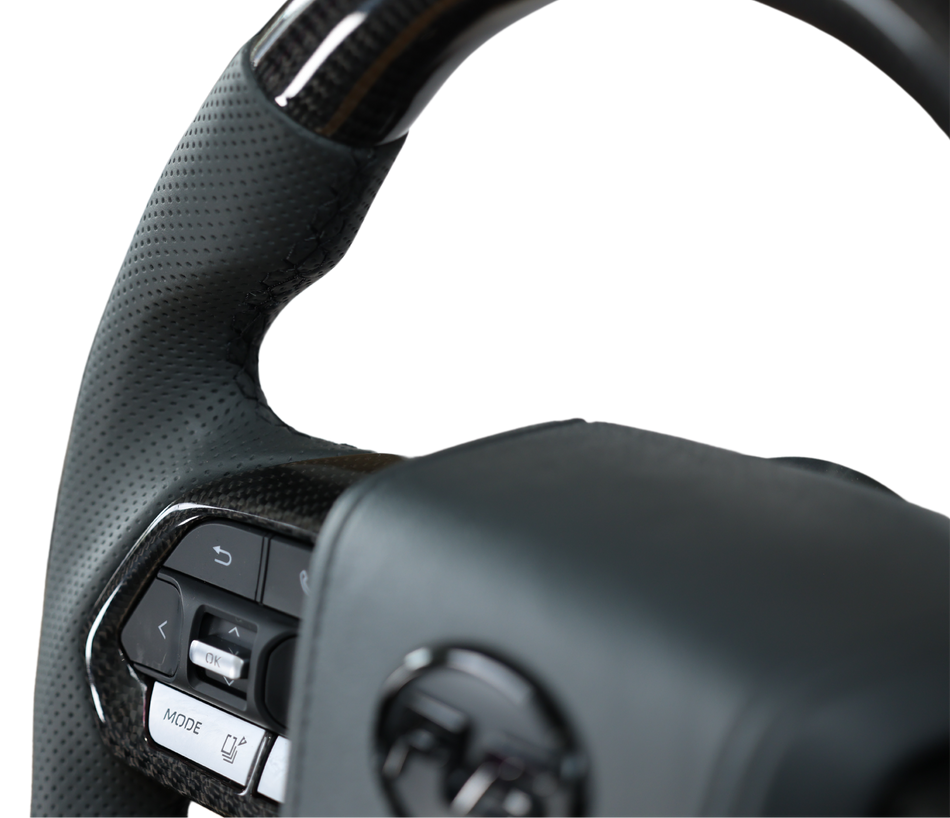 Traditional Carbon Grey Leather Steering Wheel Upgrade Kit for Toyota