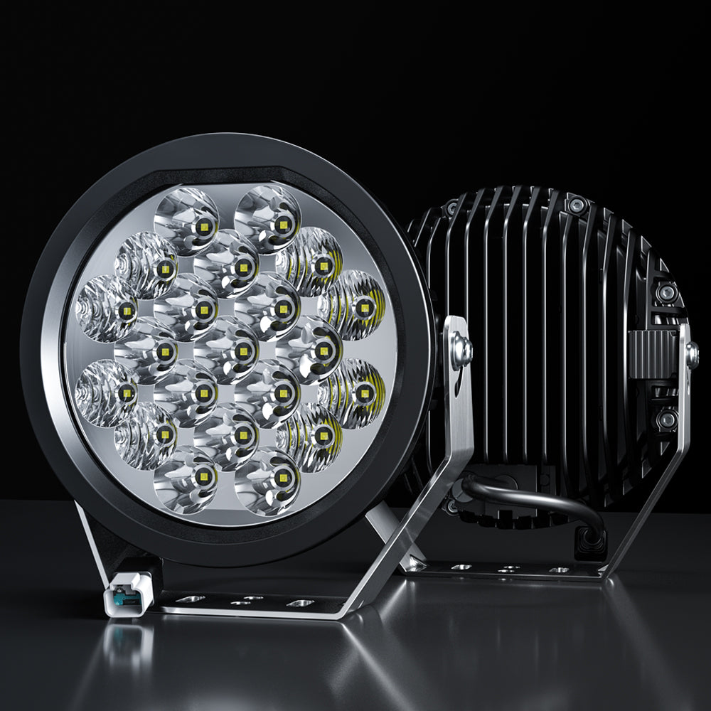 Offroad Animal Butt Kicker 7" Round LED Driving Light/Spotlight (pair)