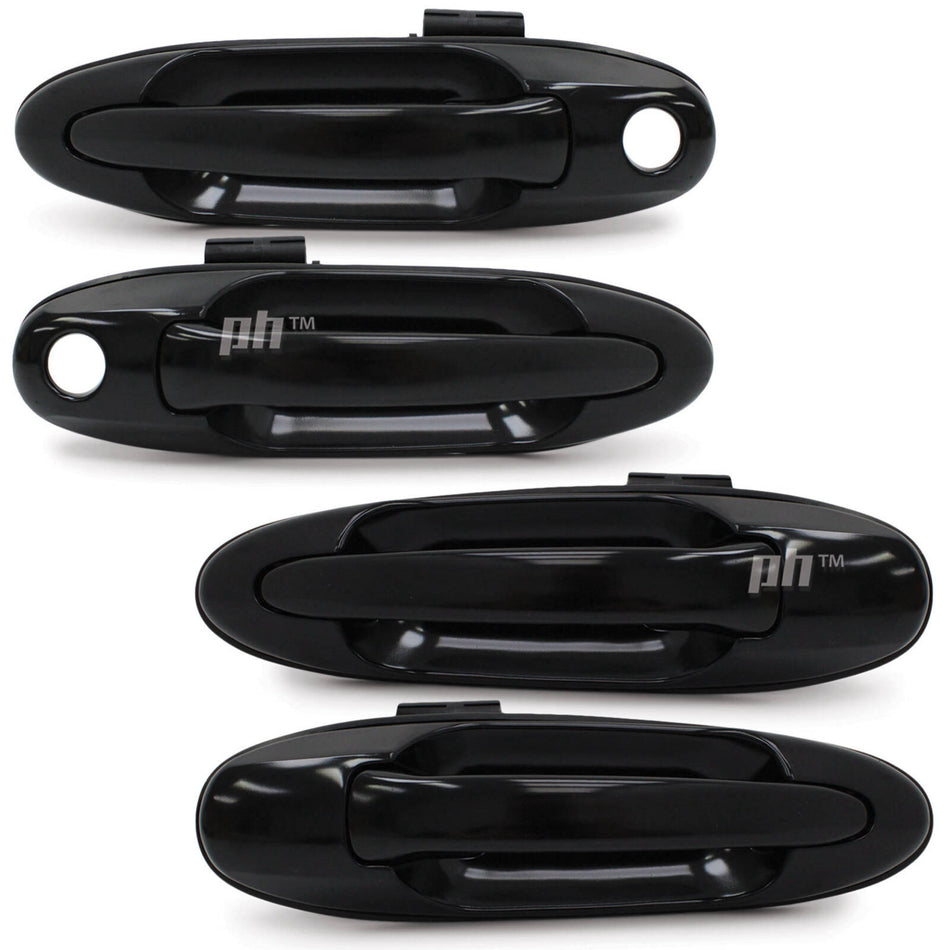 Outer Door Handle SET Black Fits Toyota Landcruiser 100 Series 1998 - 2007