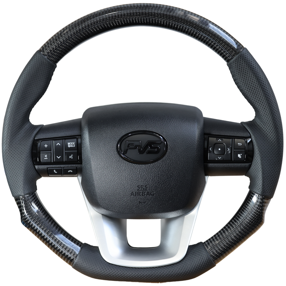 Traditional Carbon GRS Black Leather Steering Wheel for Upgrade Kit For Toyota