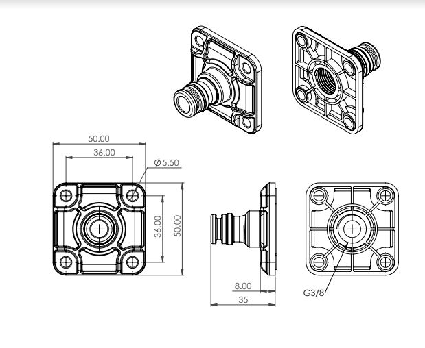 PAK Offroad Tub Tank Bulk head kit with Silicone Cap