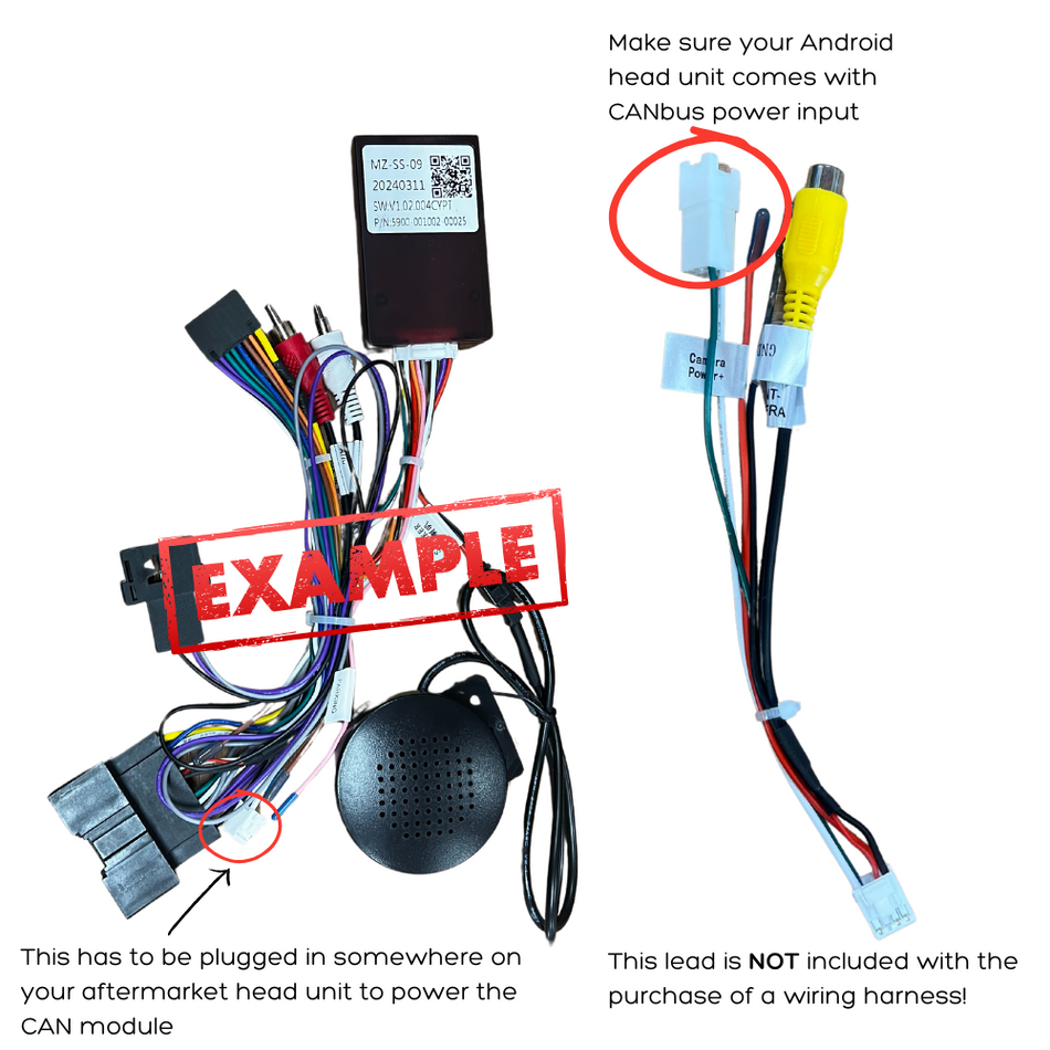 VW Amarok 2011-2016 wiring harness with CANbus module