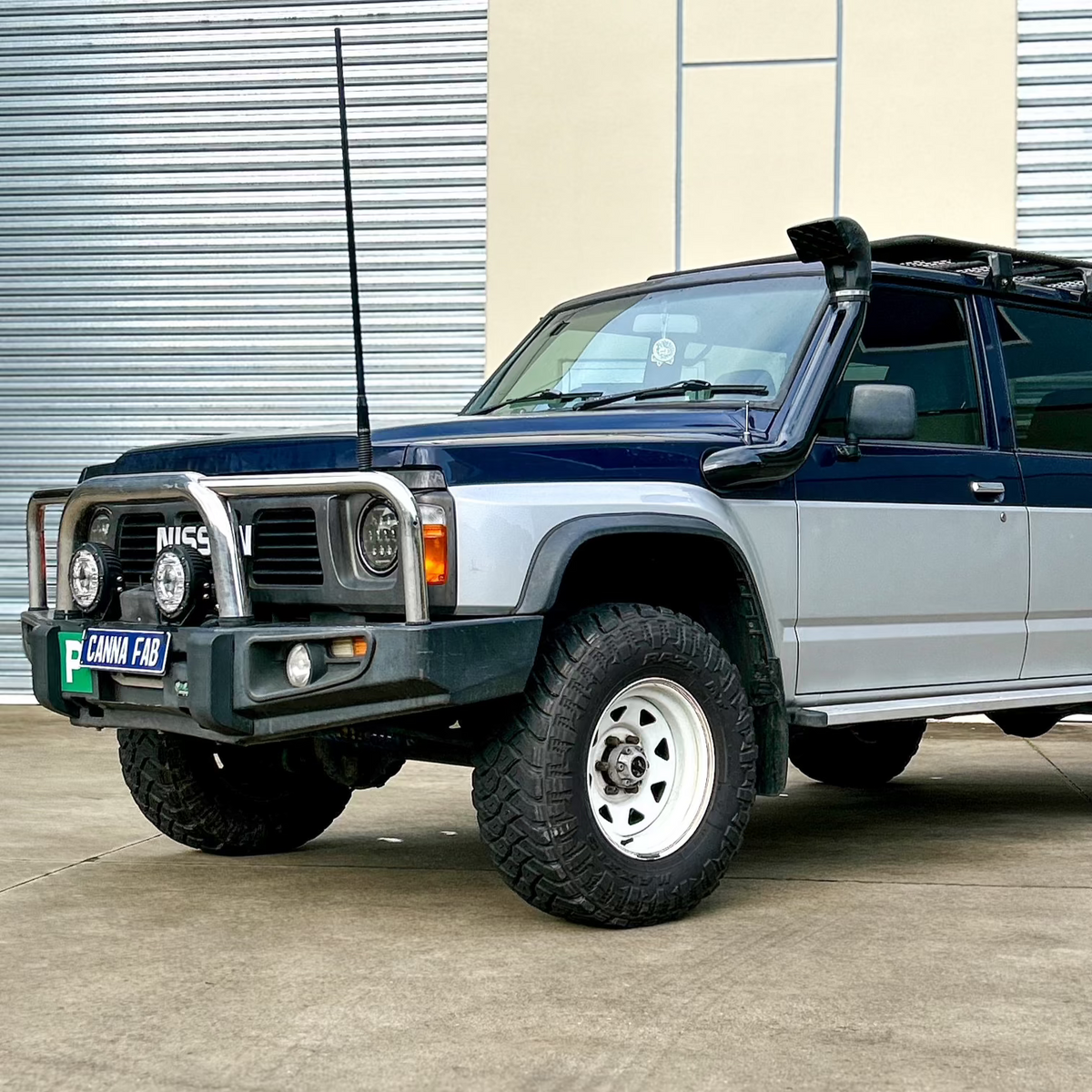 Nissan Patrol GQ mid-entry stainless snorkel by Canna Fabrication