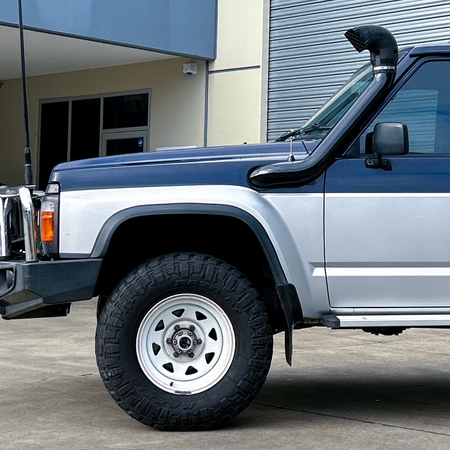 Nissan Patrol GQ mid-entry stainless snorkel - Canna Fabrication