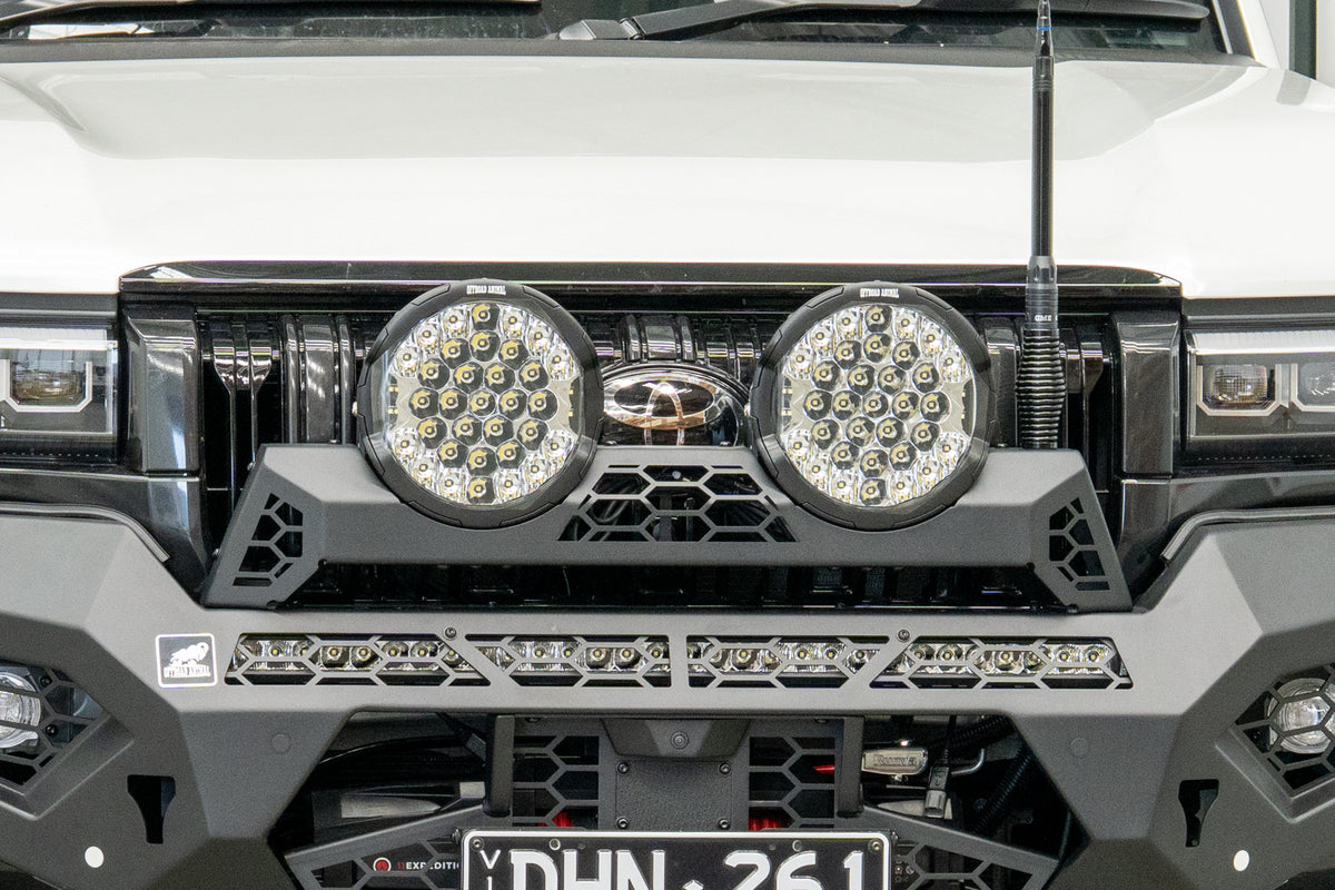 Rally Hoop to suit Predator bar, 250 series style with 9 inch Arse Kicker lights