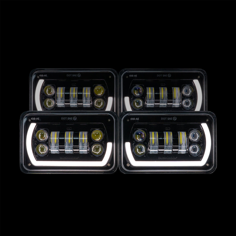 4X6" 'Angry Eye' LED Headlights