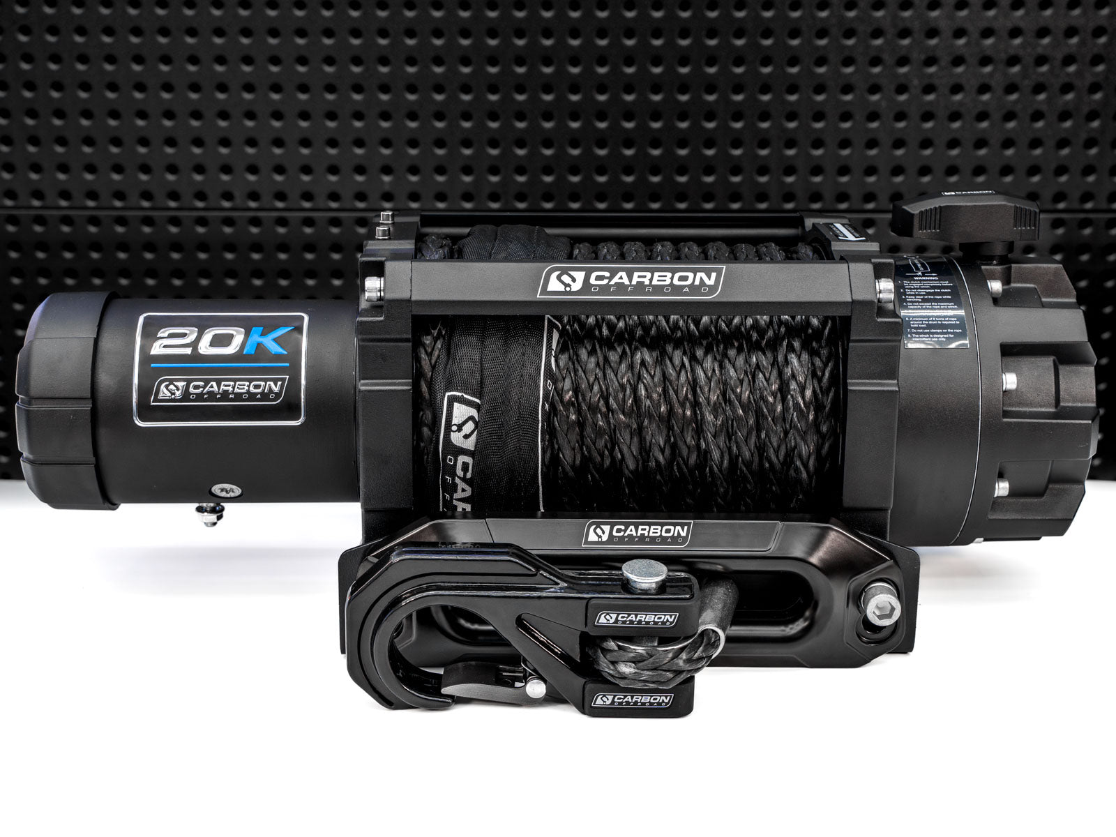 Carbon Scout Pro - 20000lb Extreme Duty Truck Winch 24V - CW - XD20BLK_24V 8