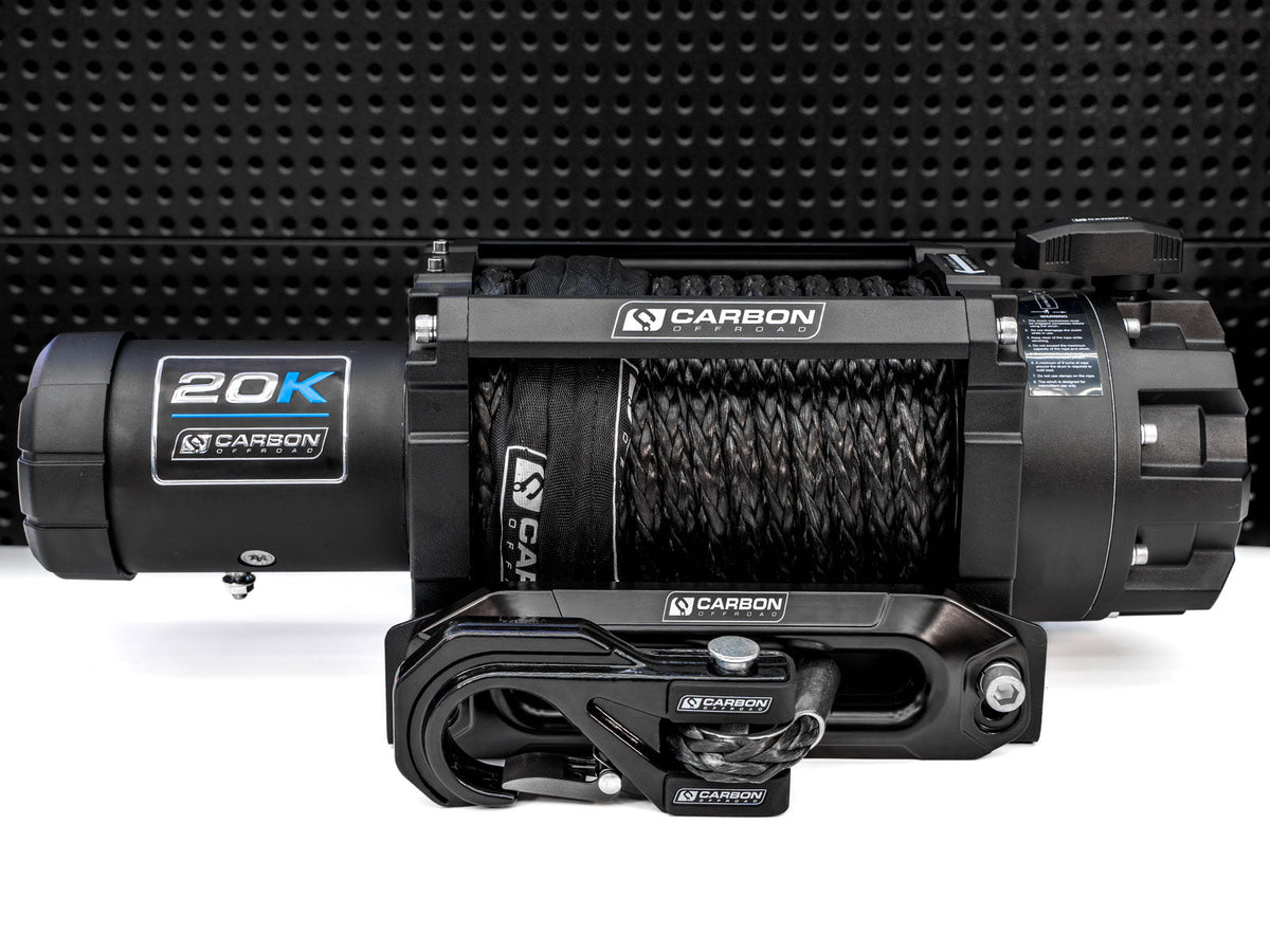 Carbon Scout Pro - 20000lb Extreme Duty Truck Winch 24V - CW - XD20BLK_24V 8