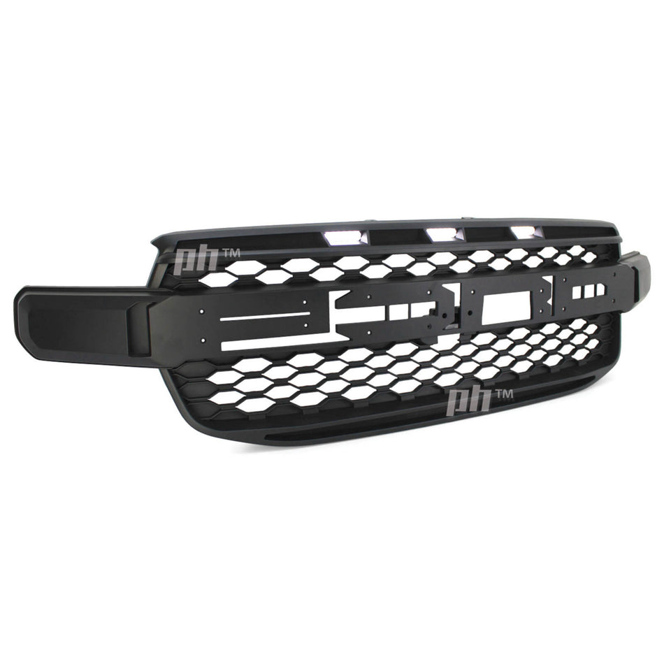 Black F Style Grill With LED fits Ford Ranger NEXT GEN T9 2022- Sport Wildtrak Platinum XLT Raptor Style