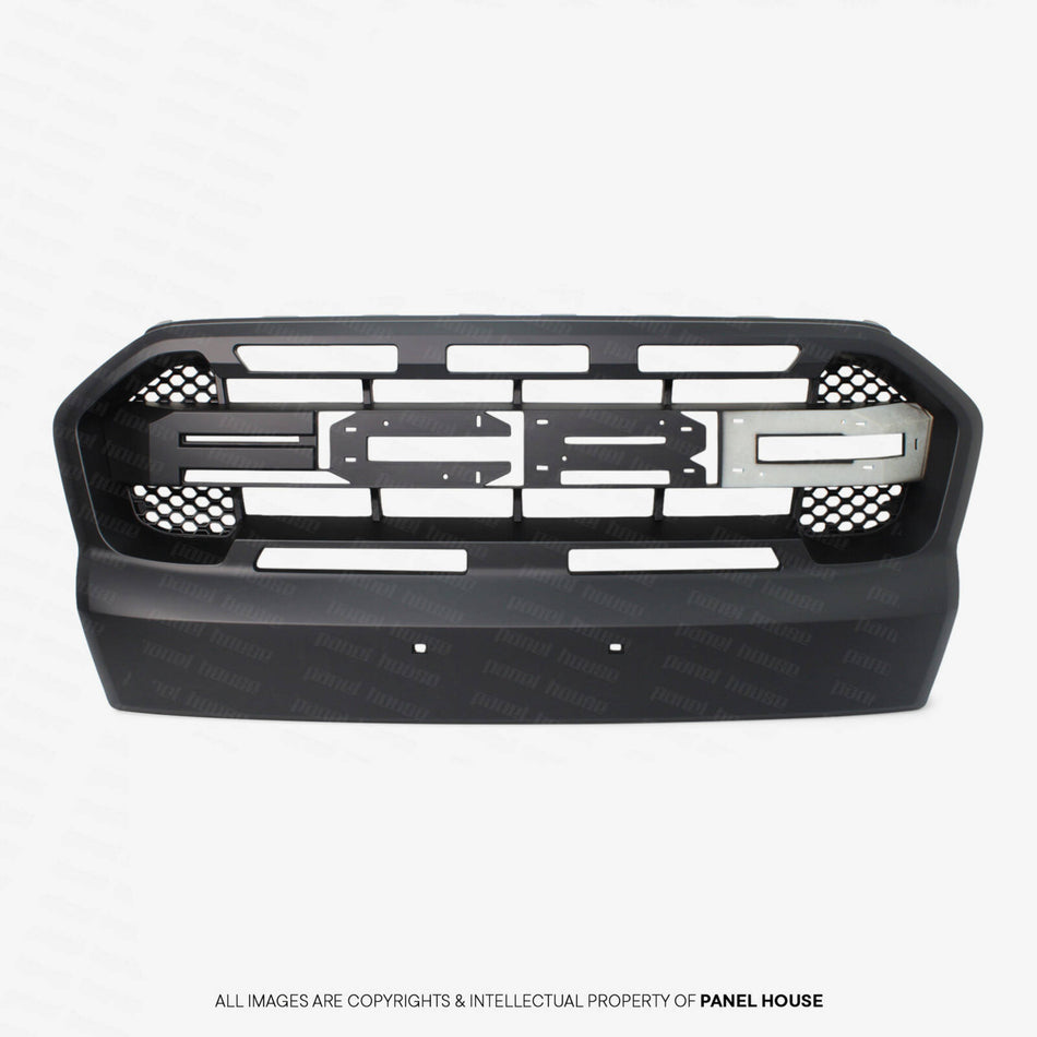 BLACK F Style Grill fits Ford Ranger PX2 MK2 2015 - 2018 XL XLS XLT Wildtrak