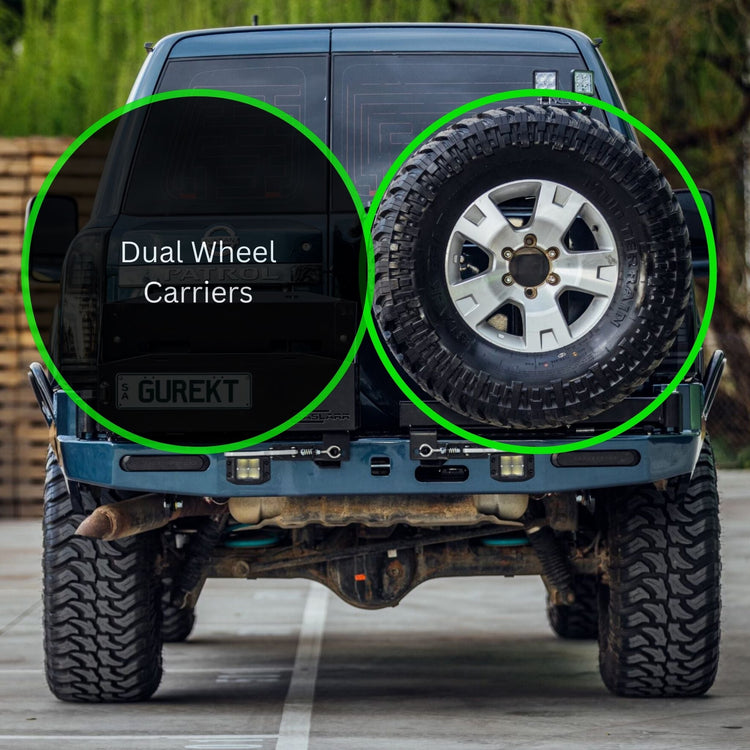GU Nissan Patrol Dual Wheel Carriers - 4x4 Offroad Centre