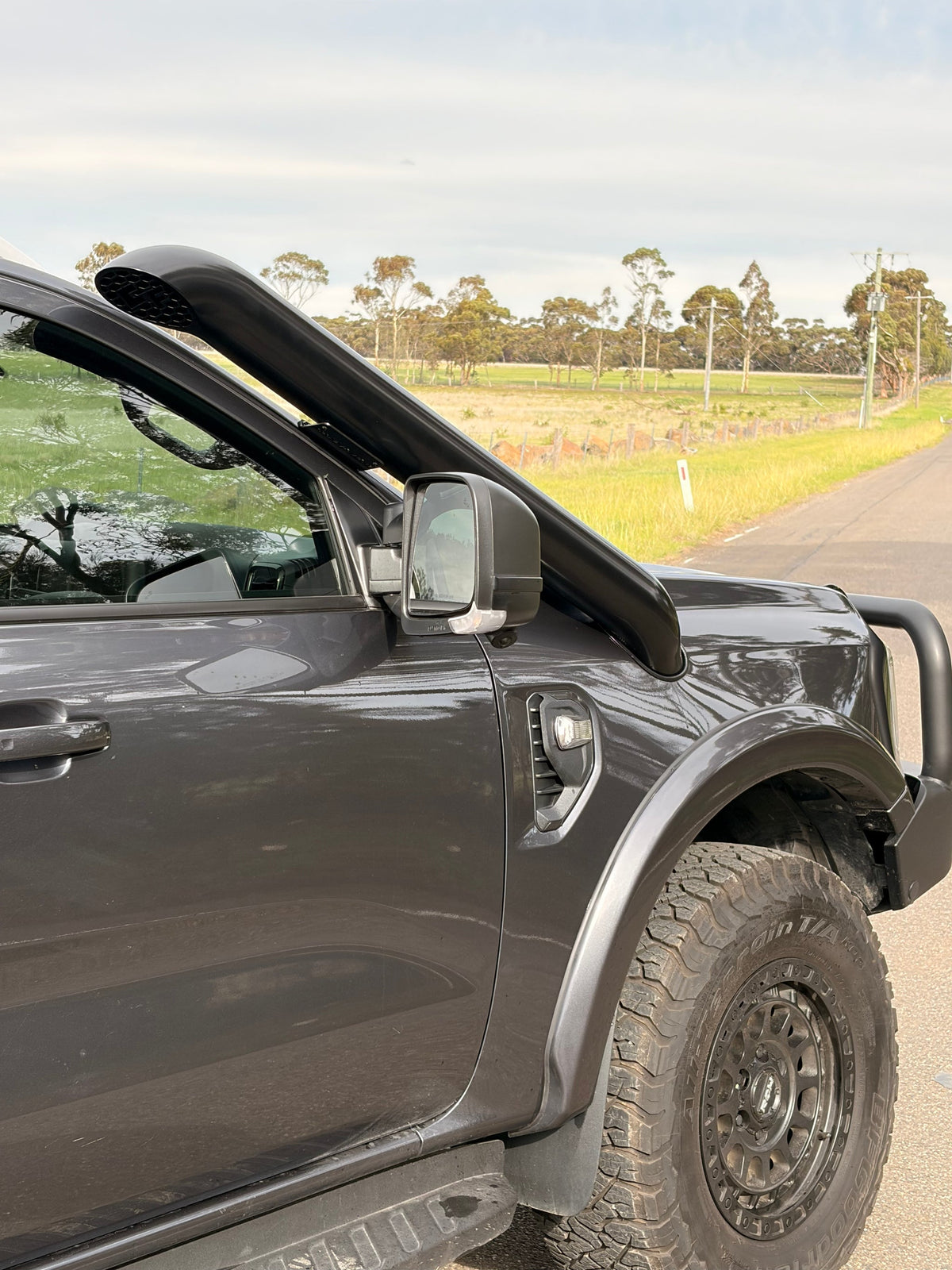 Ford Ranger PY Next-Gen stainless snorkel - Canna Fabrication