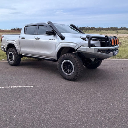 Toyota Hilux N90 short-entry stainless snorkel by Canna Fabrication