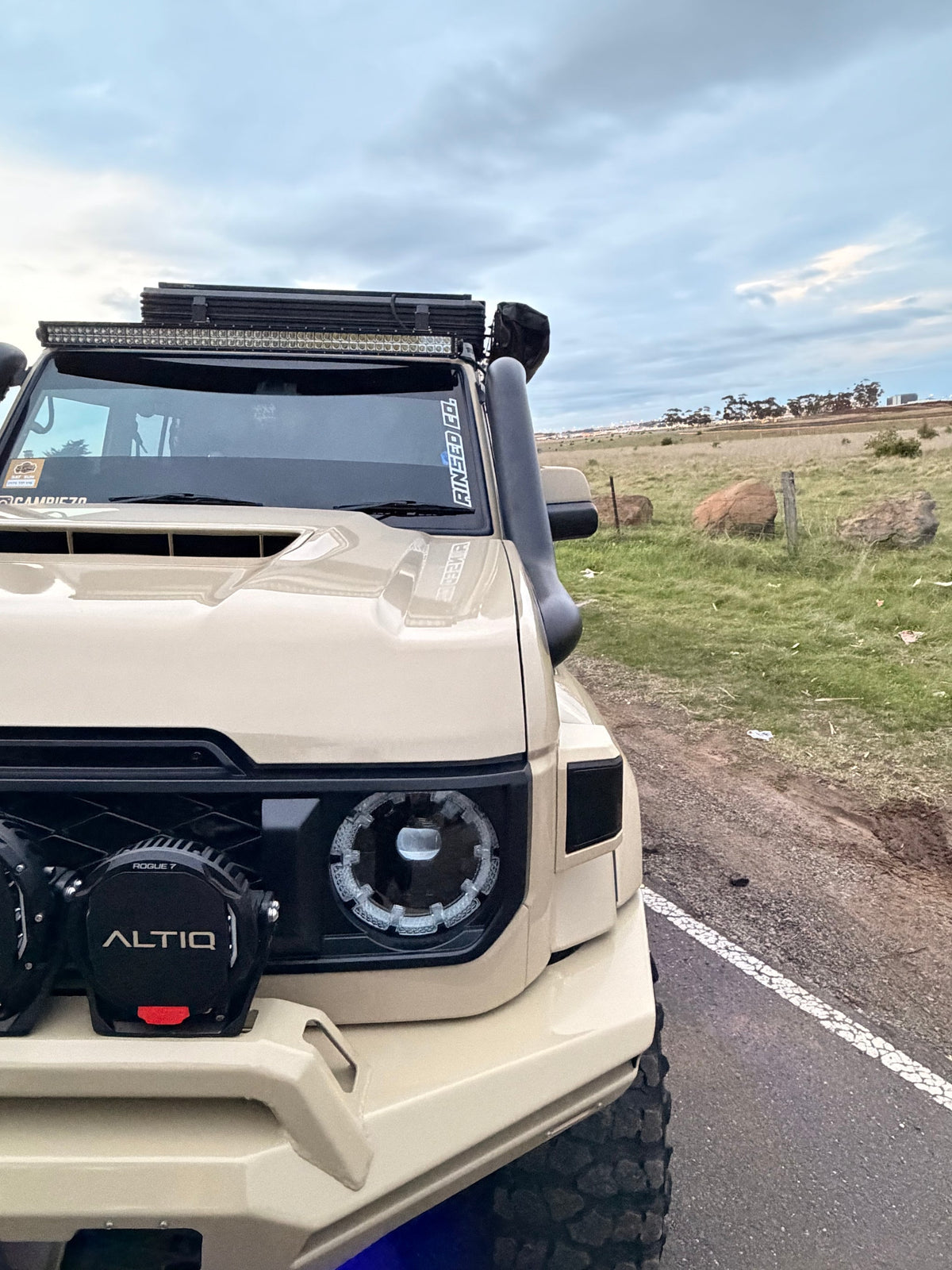 Toyota LandCruiser 76/78/79 Series 5 inch twin snorkels - Canna Fabrication