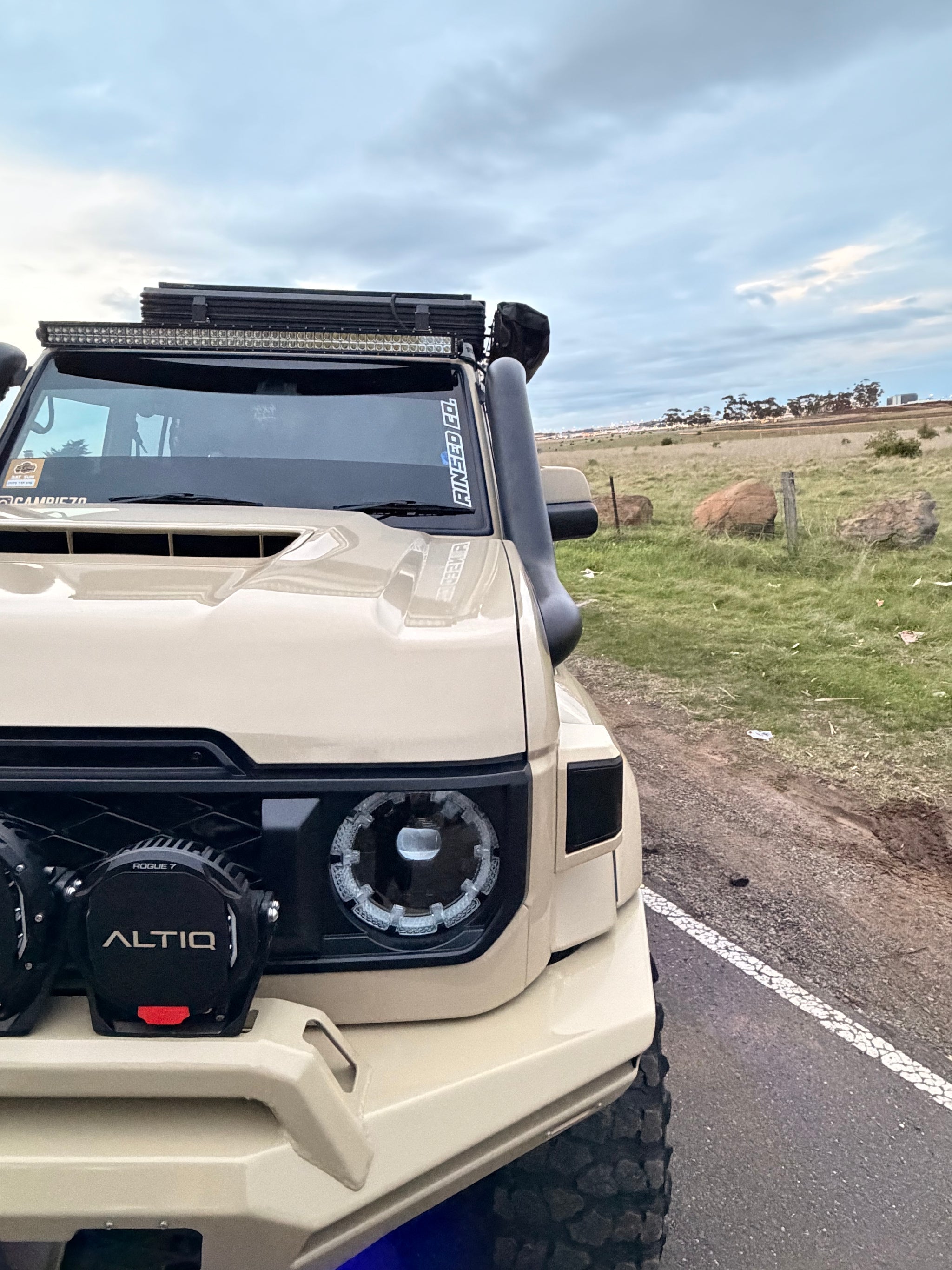 Toyota LandCruiser 76/78/79 Series 5 inch twin snorkels - Canna Fabrication