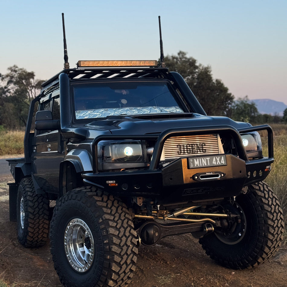 OEM+ Black Headlights to suit Toyota 70 Series