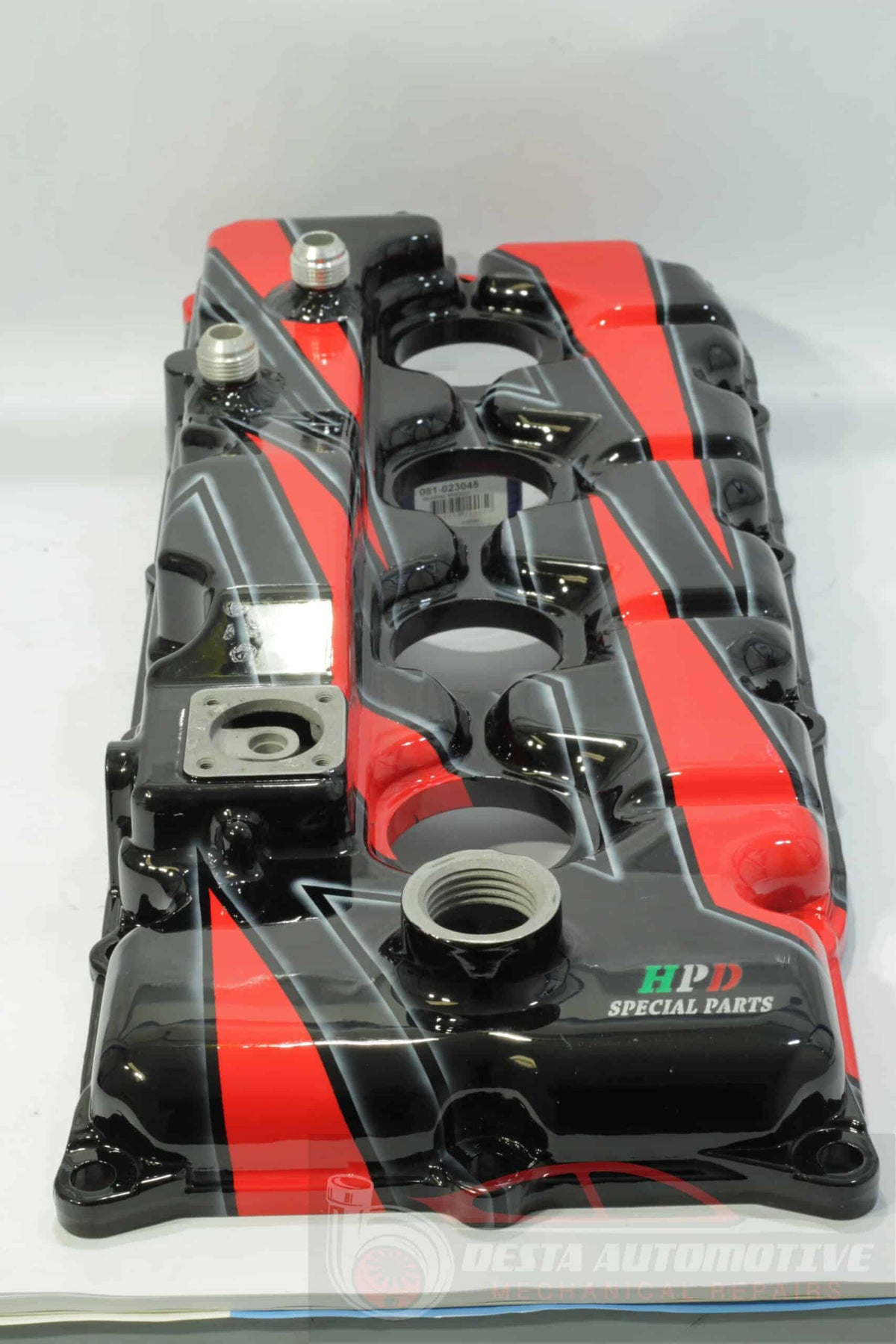 HPD Dress Up Rocker Cover with AN Fittings for Isuzu 4JJ1 – Red