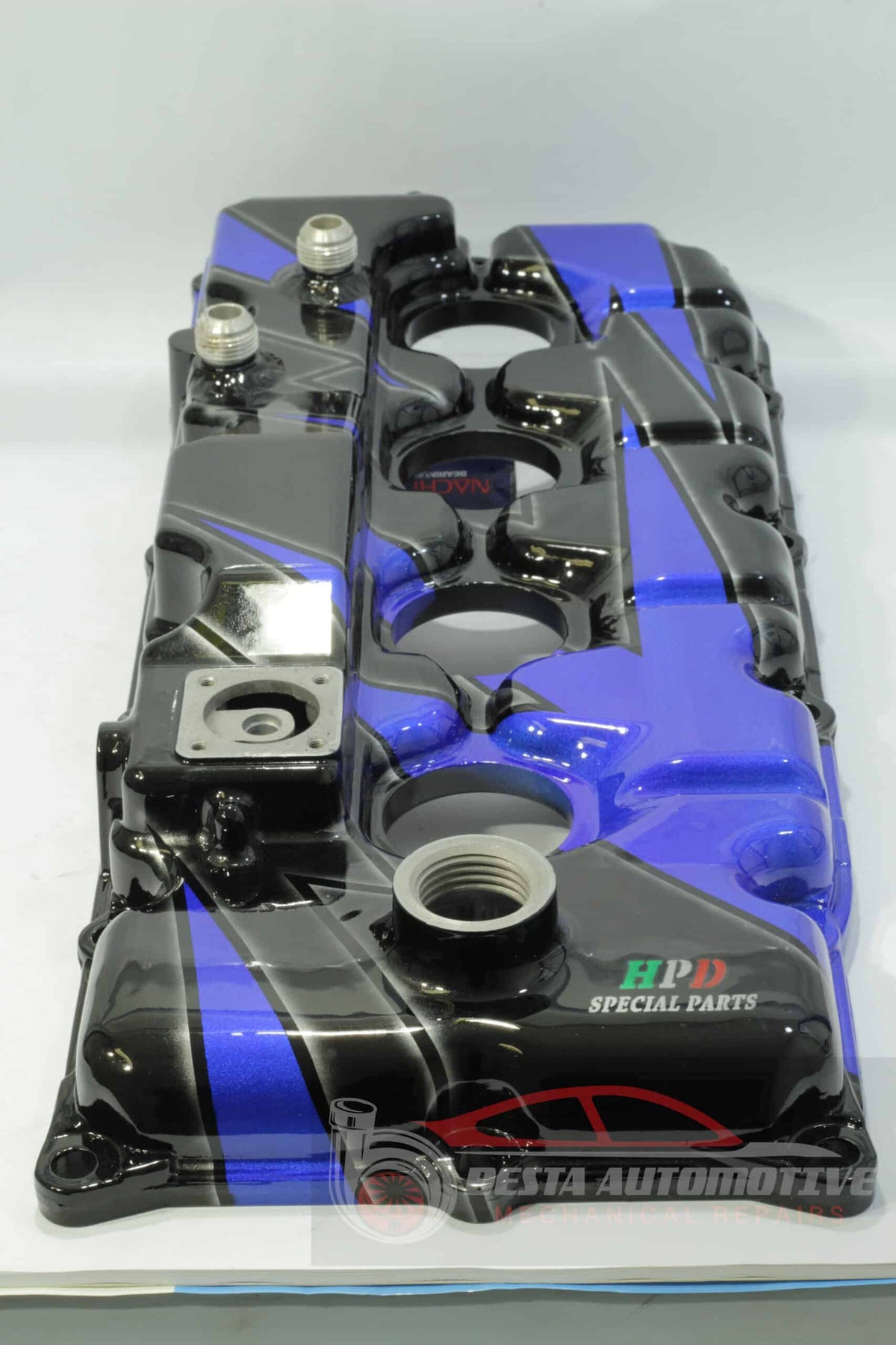 HPD Dress Up Rocker Cover with AN Fittings for Isuzu 4JJ1 – Blue
