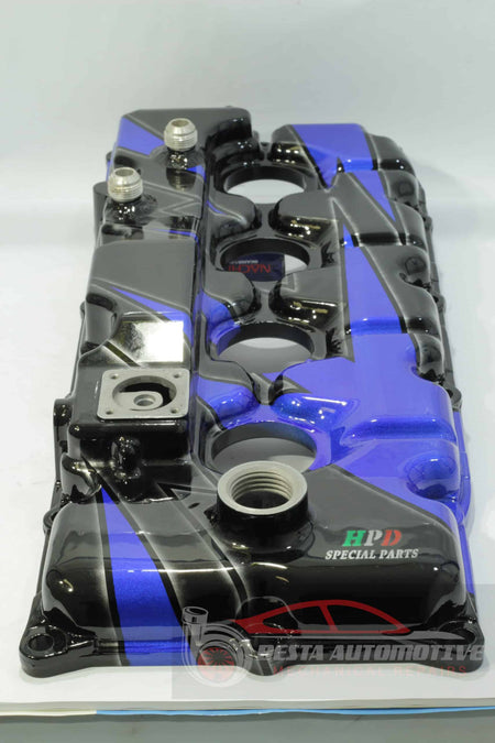 HPD Dress Up Rocker Cover with AN Fittings for Isuzu 4JJ1 – Blue