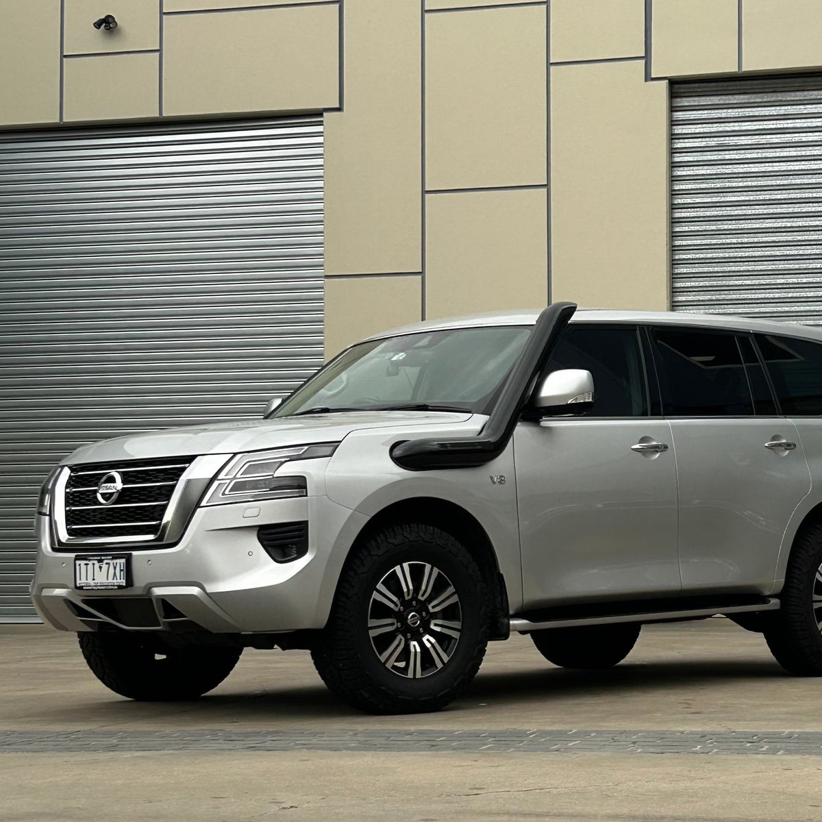 Nissan Patrol Y62 twin stainless snorkels fitted - Canna Fabrication