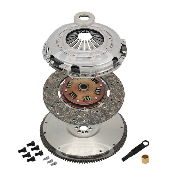 Super Heavy Duty 1300nm Organic Clutch & Flywheel Package (Standard Weight 15kg Flywheel)