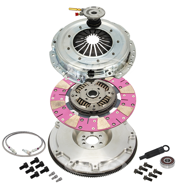 Super Heavy Duty Cushion Button Clutch & Lightweight Flywheel Package (Firm Pedal Feel)
