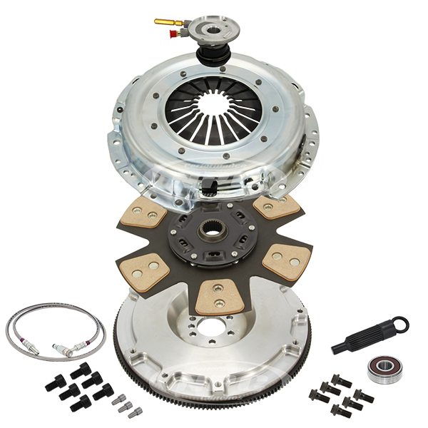 Super Heavy Duty Button Clutch & Lightweight Flywheel Package (Firm Pedal Feel)