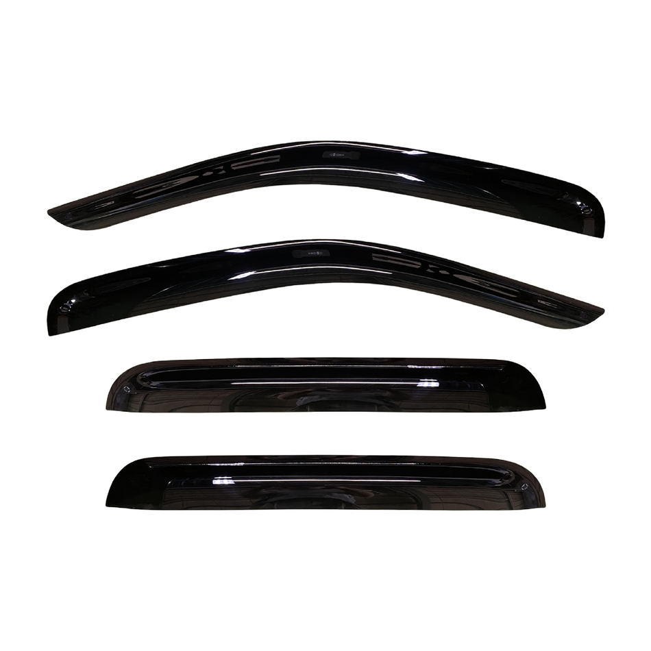 Nissan Navara (D40) Ute 2006-2014 Slimline Weathershields / Window Visors (4-Piece Set)