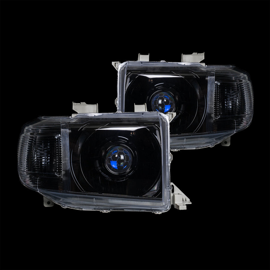 OEM+ Black Headlights to suit Toyota 70 Series