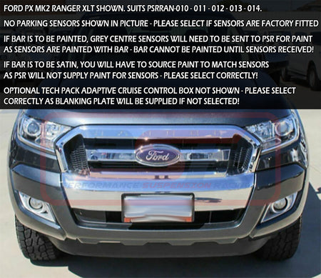 Ford Ranger PX MK2 8/2015-7/2018 PSR Ambush Low Single Hoop Bullbar