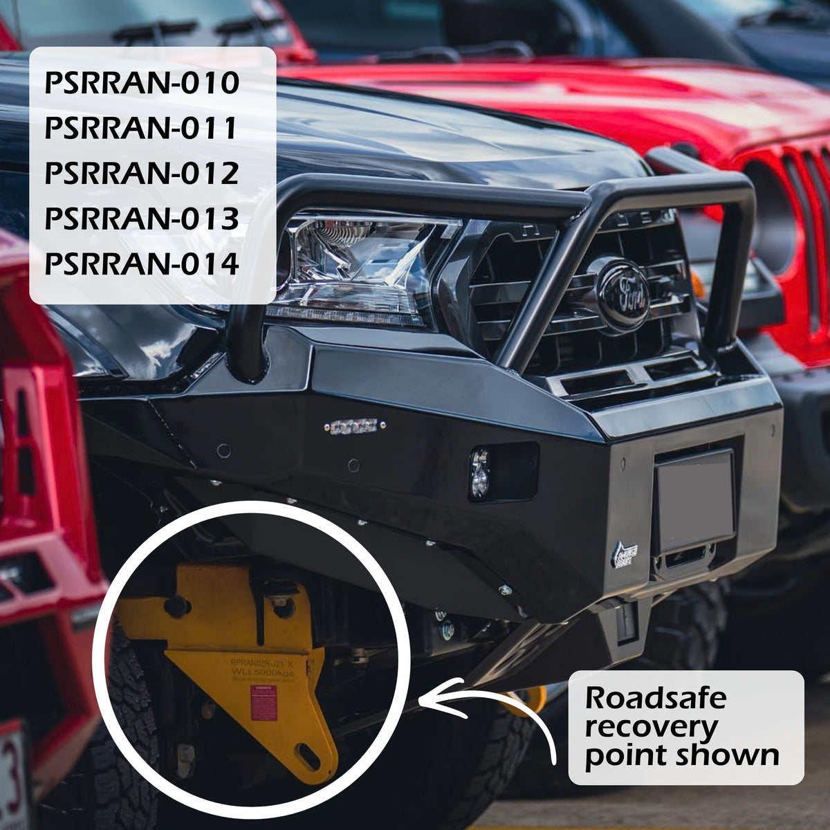 Ford Ranger PX MK2 8/2015-7/2018 PSR Ambush Triple Hoop Bullbar