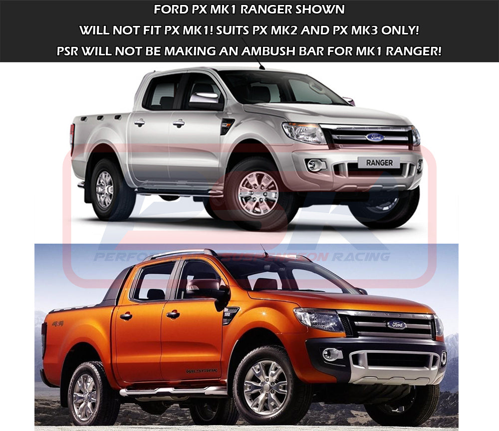 Ford Ranger PX MK3 8/2018-ON PSR Ambush Low Single Hoop Bullbar