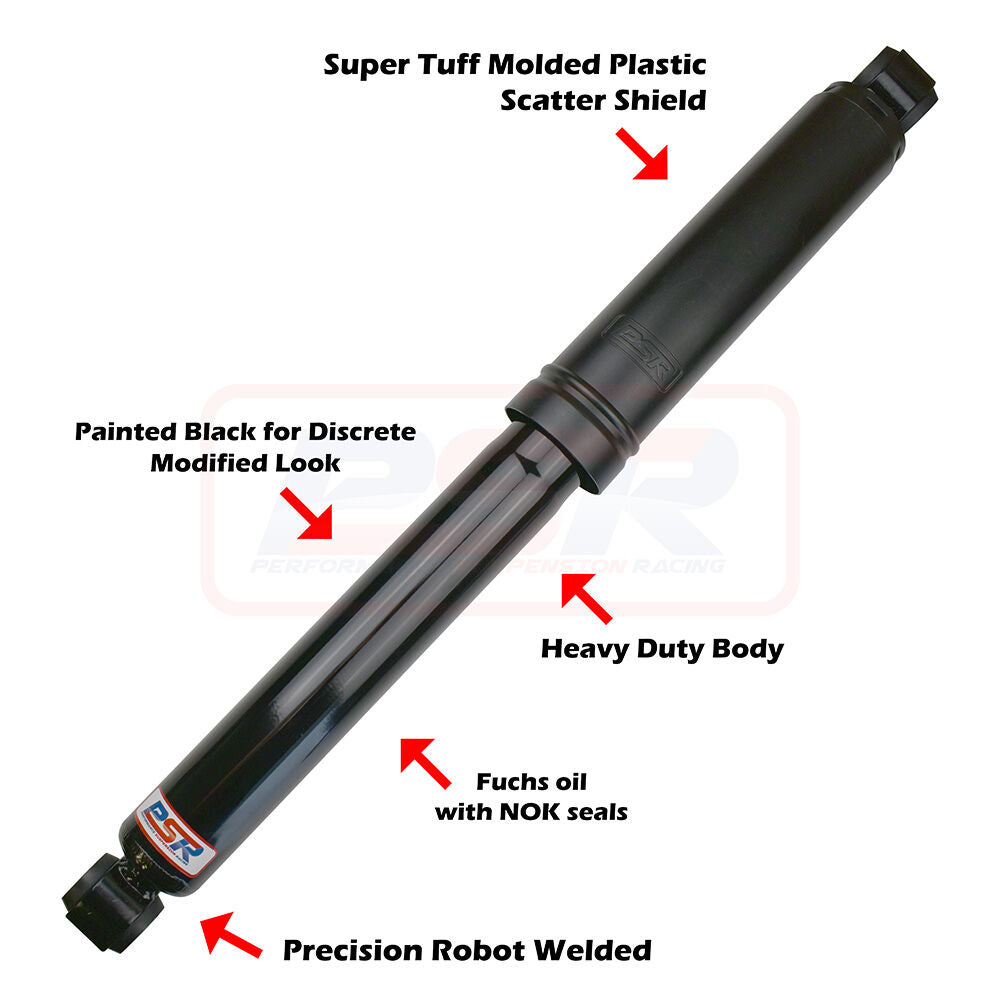 PSR TTG Rear Shock Absorber 670mm Open Large Eye 19mm Bush Ends