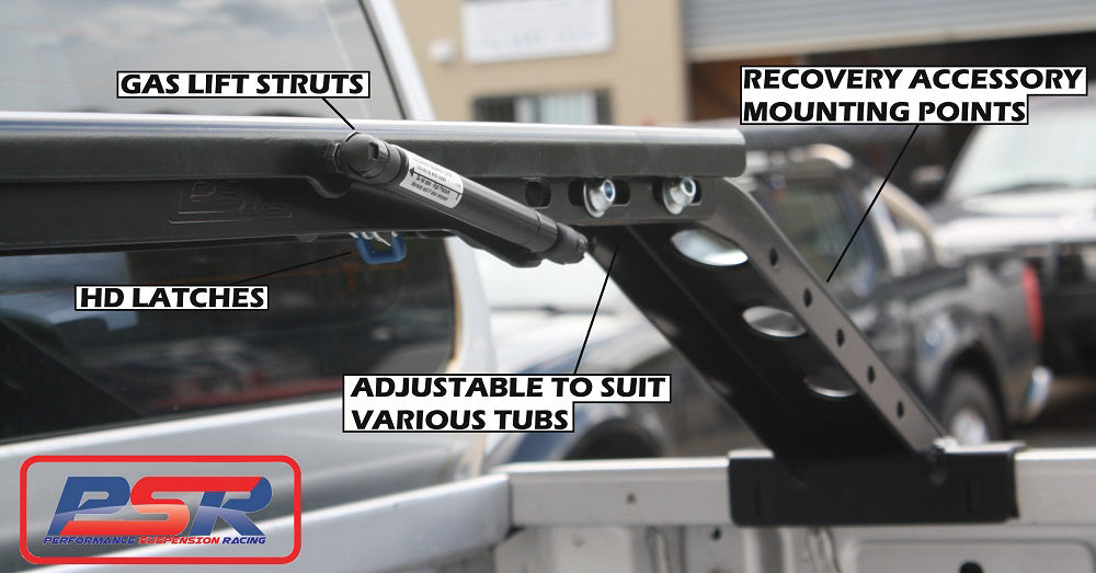 Roof Top Tent Complete Tilt System (Full kit, Baja Tub Rack Style)