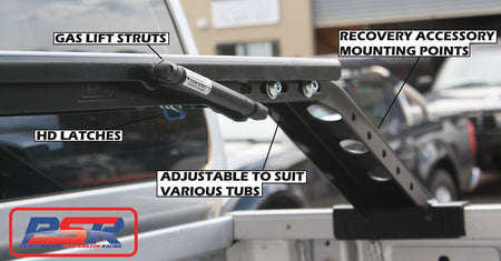 Roof Top Tent Complete Tilt System (Full kit, Baja Tub Rack Style)