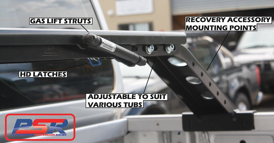 Roof Top Tent Complete Tilt System (Full kit, Baja Tub Rack Style)