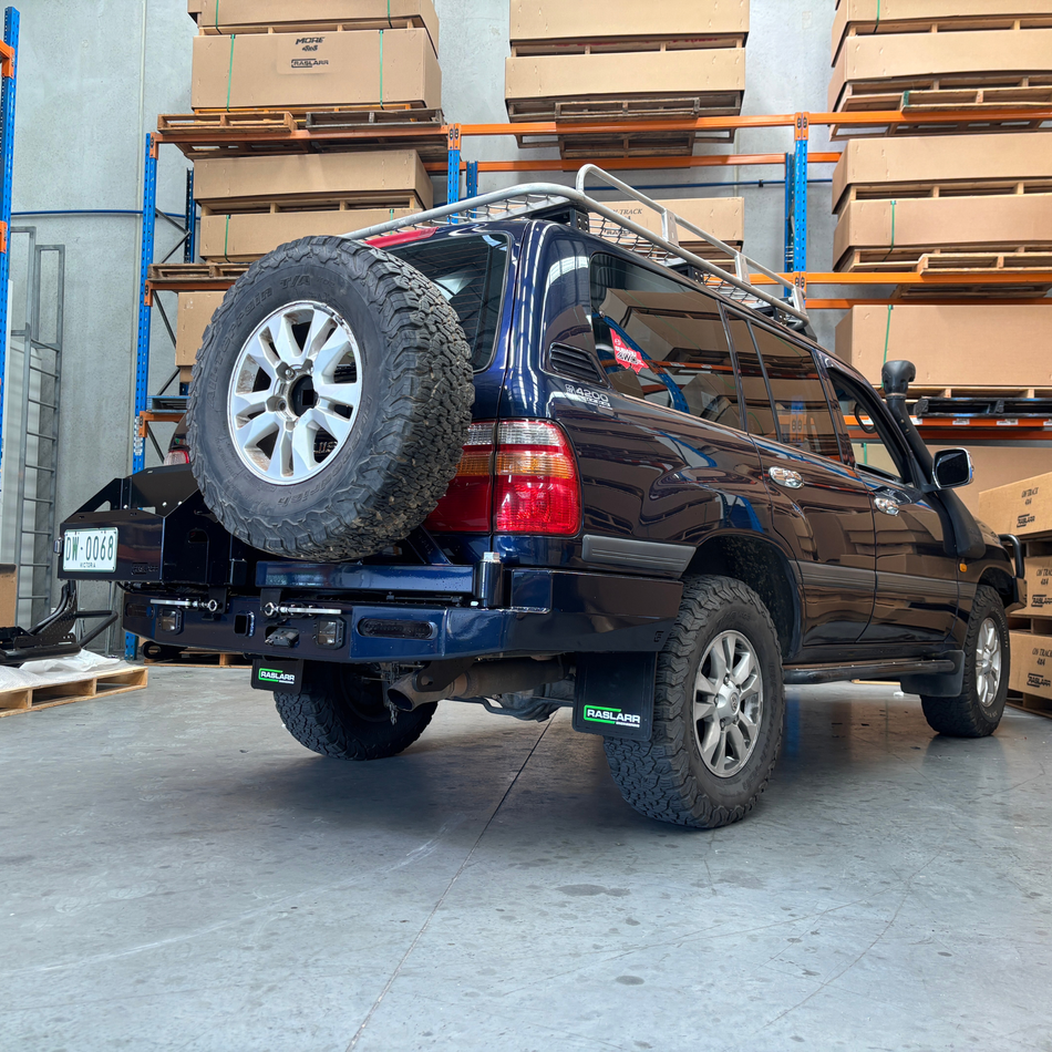 100 Series IFS Toyota Landcruiser Rear Bar V2 (Super High Clearance)