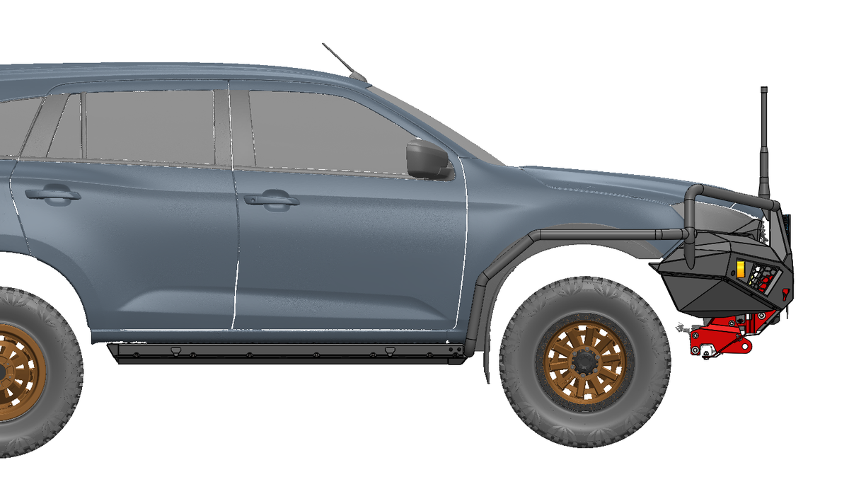 Scrub Rails and rock sliders to suit Isuzu MU-X 2021 to current