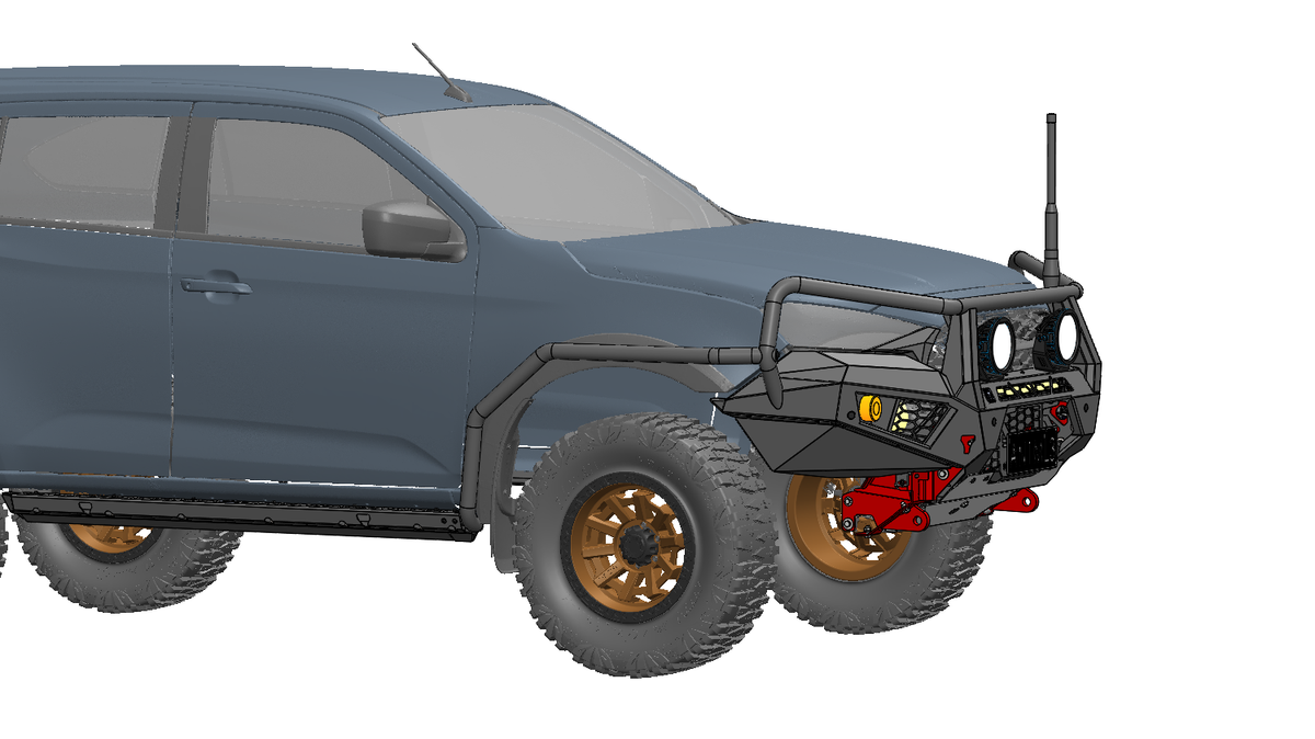 Scrub Rails and rock sliders to suit Isuzu MU-X 2021 to current