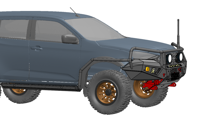 Scrub Rails and rock sliders to suit Isuzu MU-X 2021 to current