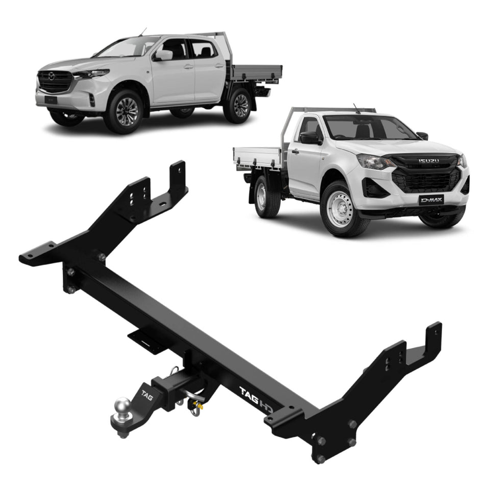 TAG Towbar & Direct Fit Wiring For Mazda BT-50 & Isuzu D-MAX (07/2020 - on) - Extended Cab Chassis With Step