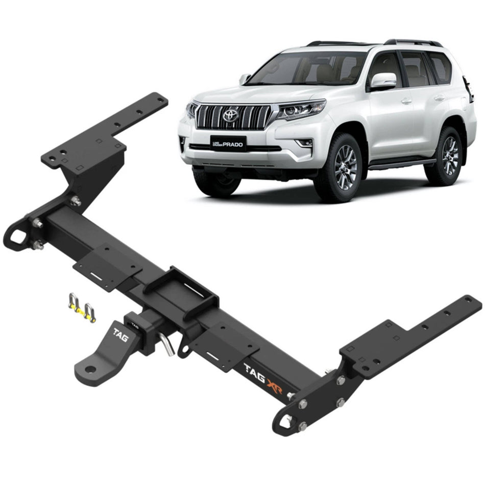 TAG 4x4 Recovery Towbar for Toyota Prado With Spare Wheel On Tailgate (08/2009 - 06/2024)