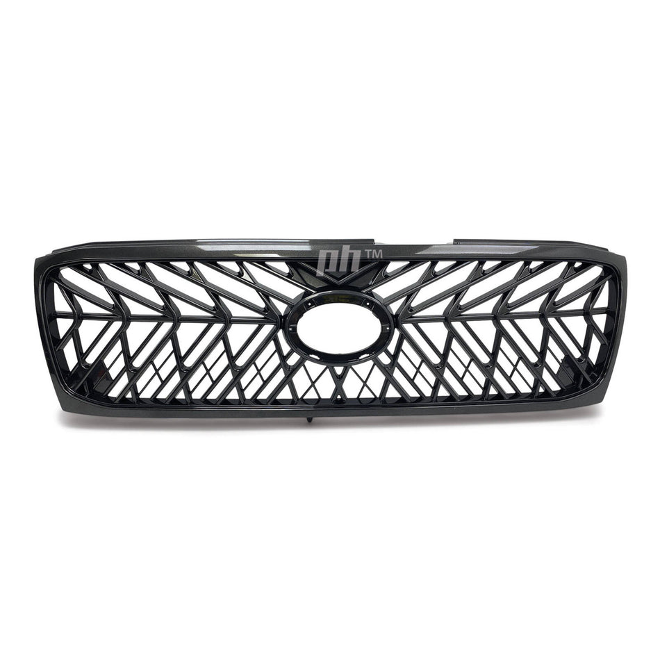 Grill Gloss Silver Web Style Fits Toyota Landcruiser 100 Series 2005 - 2007