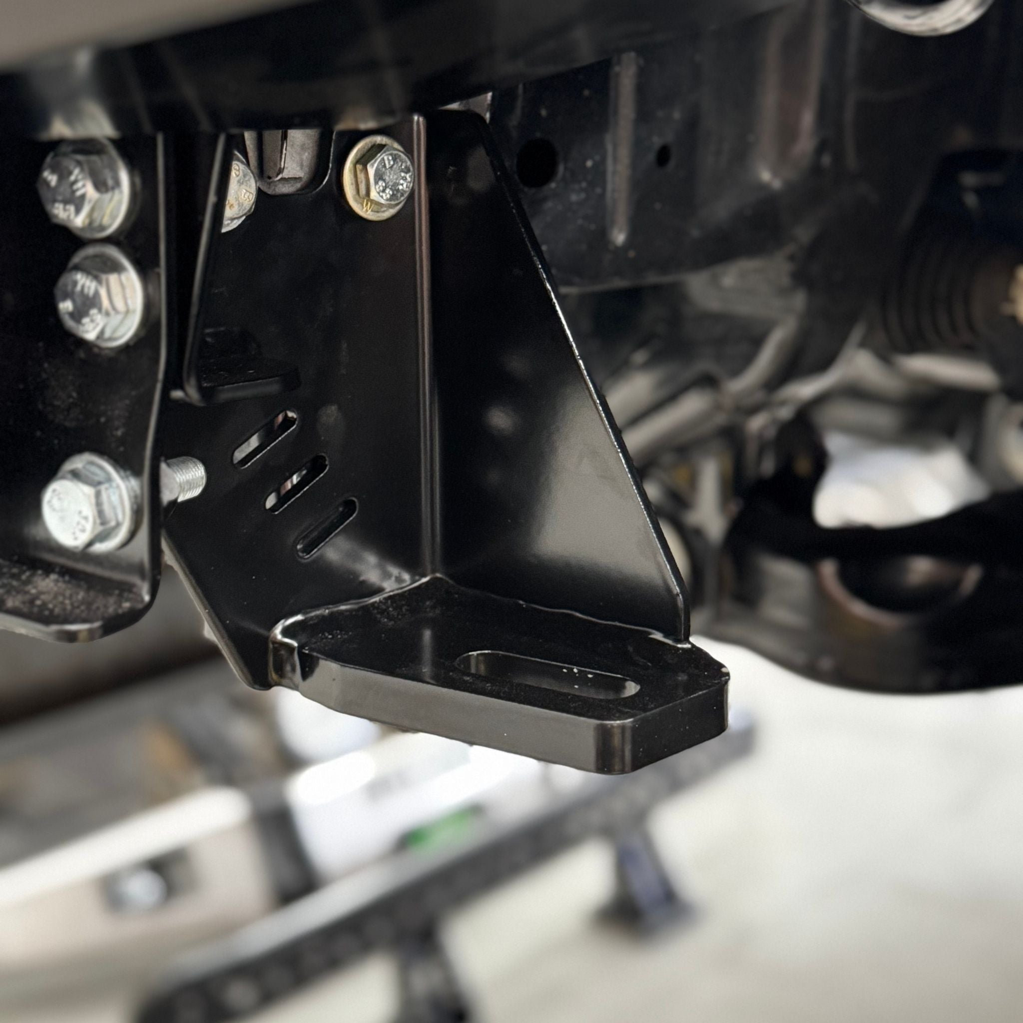 This is an image of the new Raslarr Dallas Bull Bar Toyota Landcruiser Prado 250 Series White Black recovery point underbody protection