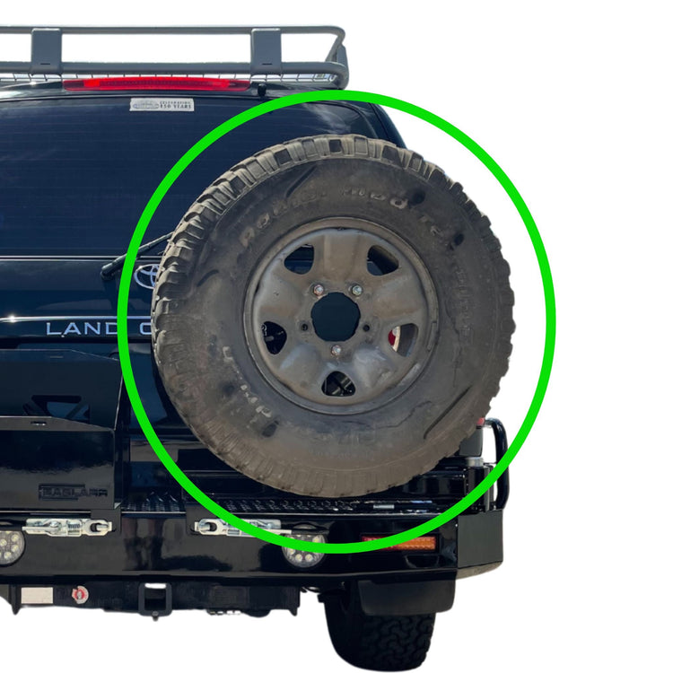 105 Series Toyota Landcruiser RHS Wheel Rear Carrier - 4x4 Offroad Centre
