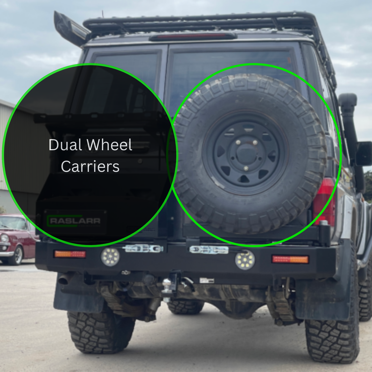 78 Series Toyota Landcruiser Troopcarrier Dual Rear Wheel Carrier for ...