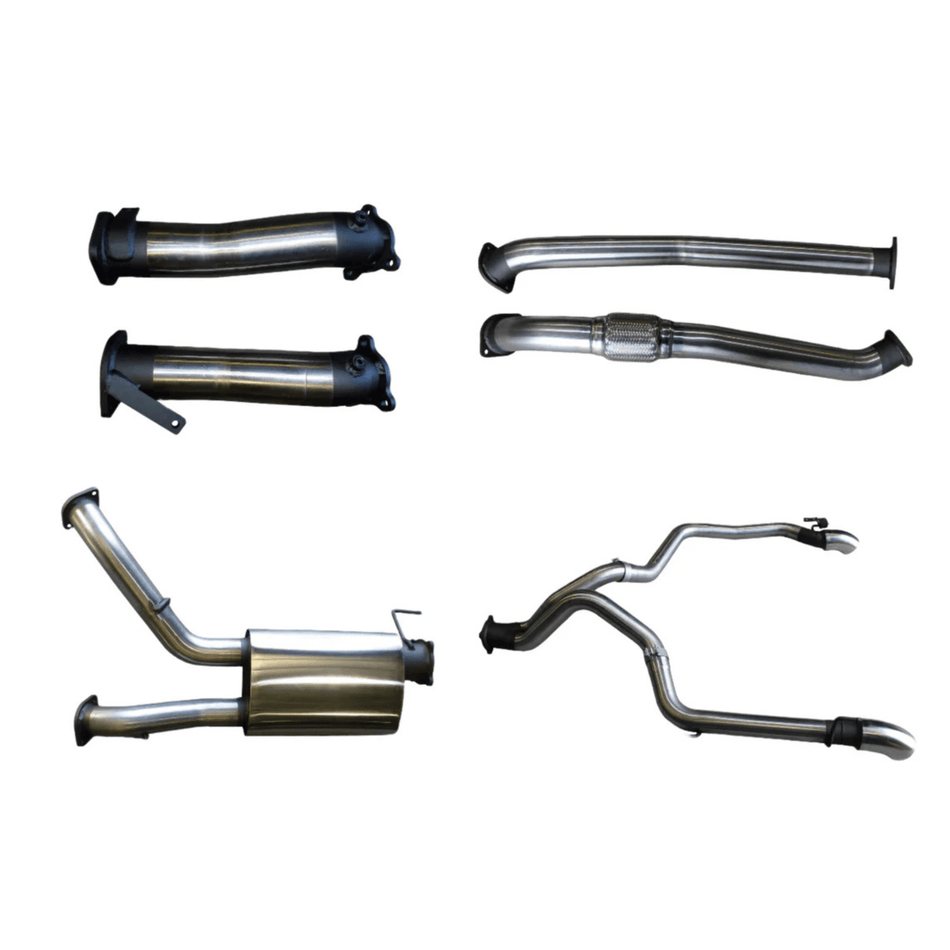 Manta 3in Dual No Cat, with Muffler, Exit L & R Exhaust for Toyota LandCruiser VDJ200